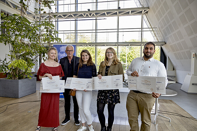 Les lauréats de l'édition 2022 du prix Louise-Weiss. © Catherine Schröder / Unistra