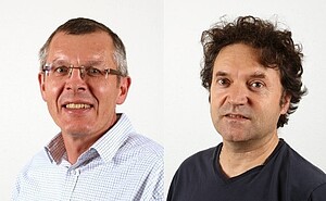 Denis Oster et Thierry Foehrenbacher sont ingénieurs en radioprotection. Crédit DR