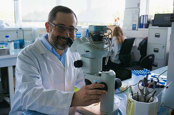 Daniel Riveline est chef d’équipe à l’Institut de génétique et de biologie moléculaire et cellulaire (IGBMC – CNRS/Inserm/Unistra). ©DR