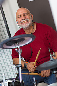 Francesco De Palma, à la batterie. © Christophe Jehl