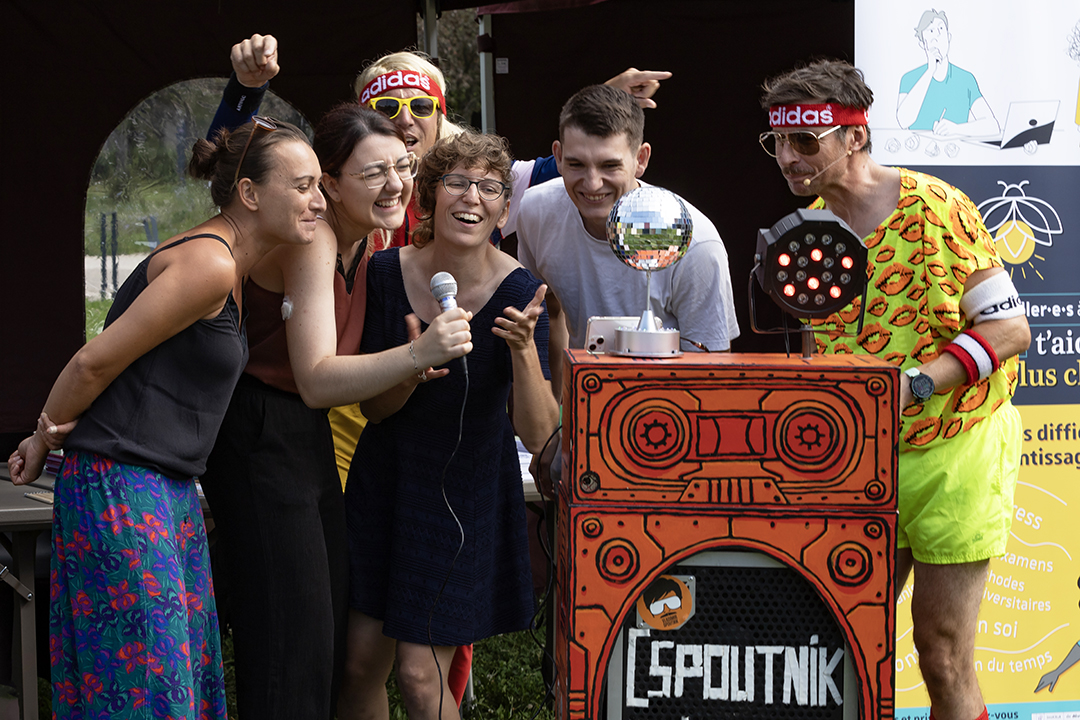 Spoutnik Disko Mobil ambiance la rentrée avec son karaoké ! © Catherine Schröder / Unistra 