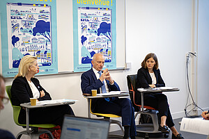 Pour la deuxième année consécutive, la cérémonie de rentrée était précédée d’une conférence de presse commune entre l'Eurométropole de Strasbourg, l'université et le Crous. © Catherine Schröder / Unistra