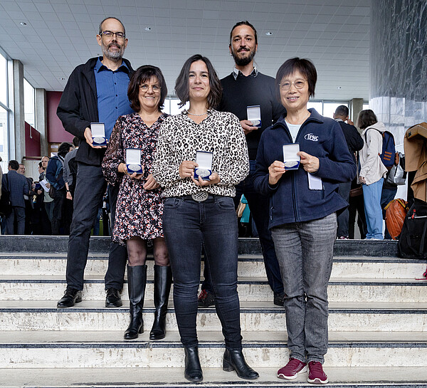 Anthony Gobert, Marie-Christine Loegler, Agnès Gaudry, Guillaume Porte et Christine Hu (de g. à dr.) © C.Schröder/Unistra