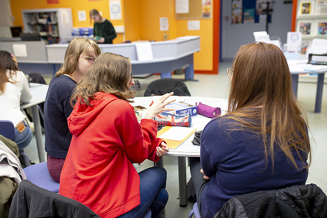 Au Centre de ressources de langues (CRL) de la Faculté de physique & ingénierie, en 2019. © Catherine Schröder / Unistra