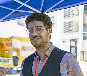 Luca di Vagno, chargé de projet au Service de la vie universitaire (SVU). Crédit : Catherine Schröder/Unistra