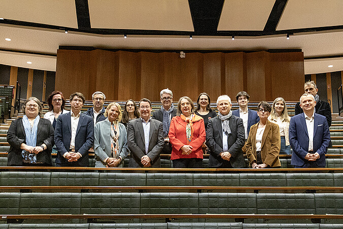 L'’équipe de présidence de l’Université de Strasbourg. © Schroder/Unistra