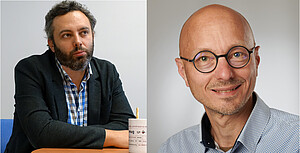 Julien Dupré, directeur adjoint de la DNum, et Franck Gehres, architecte urbaniste du système d'information et référent Développement durable de la DNum. © DR