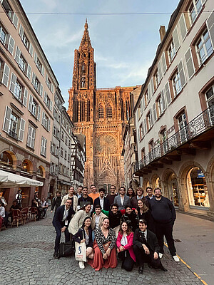 Les temps de travail alternaient avec les moments plus conviviaux, à la découverte de Strasbourg. ©DR