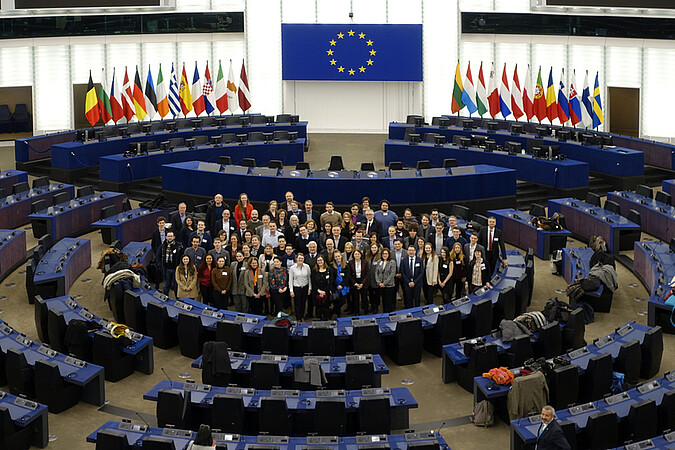 Lancement de la nouvelle phase d'Epicur au Parlement européen du 8 au 10 février. Crédit : Schroder/Unistra.