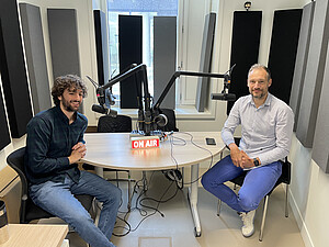 Romain Soustelle, doctorant au Ceipi et co-créateur du podcast, et Yann Basire, directeur du Ceipi. © DR