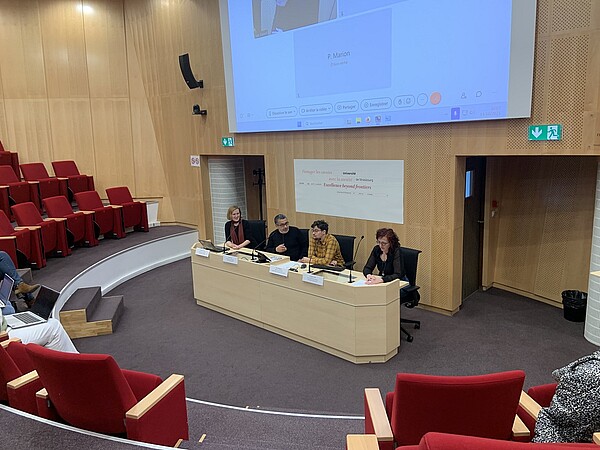 La collecte de l'alsacien a été officiellement lancée lors d'une conférence de presse en présence de Pascale Erhart, Slim Ouni, Sam Bigeard et Virginie Zint (de g. à dr.). ©MR