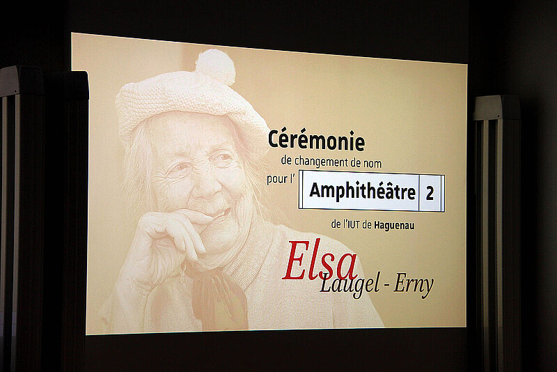IUT de Haguenau : l’amphithéâtre 2 devient l'amphithéâtre Elsa Laugel-Erny