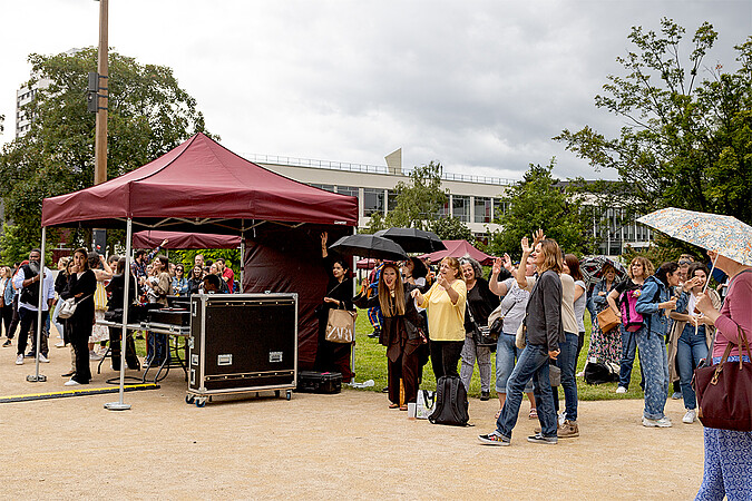 Une journée de convivialité et de partage sur le campus, le 4 juillet. © Catherine Schröder / Unistra