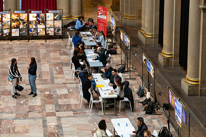 Lors de la première Journée des métiers, organisée jeudi 18 avril 2024 au Palais universitaire. © Catherine Schröder / Unistra