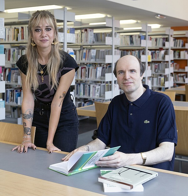 Aude Dziebowski et Philippe Hamman, sociologues. Crédit C.Schröder/Unistra