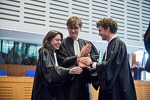L'équipe de l’Université Paris Panthéon-Sorbonne qui l'a emporté  