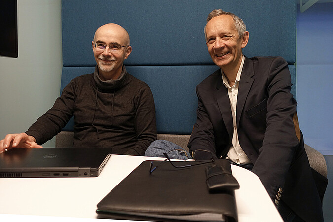 Jean-Emmanuel Rudio et François Gauer, architectes du Schéma directeur qualité et amélioration continue. © Catherine Schröder