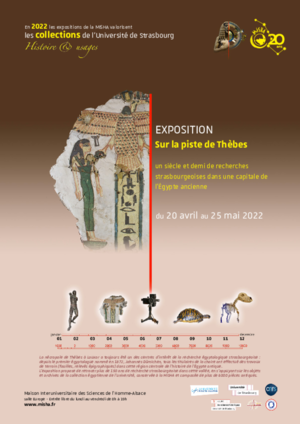 Affiche de l'exposition « Sur la piste de Thèbes »