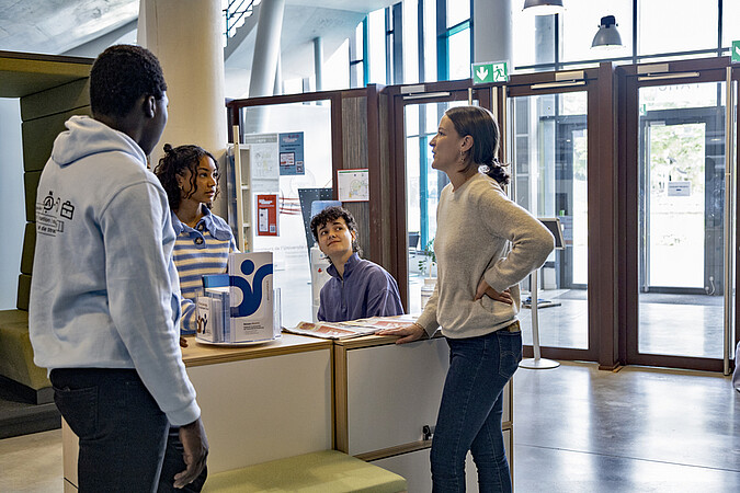 Situé au Nouveau Patio, Espace Avenir, accompagne les étudiantes et les étudiants dans leurs choix d’études, leurs recherches de stage et d’emploi. © Catherine Schröder / Unistra