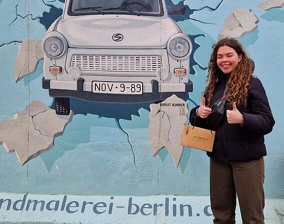 Marie Gouaille, 21 ans, a réalisé sa 3e année de licence de droit à la Freie Universität de Berlin, en 2023-2024. © DR