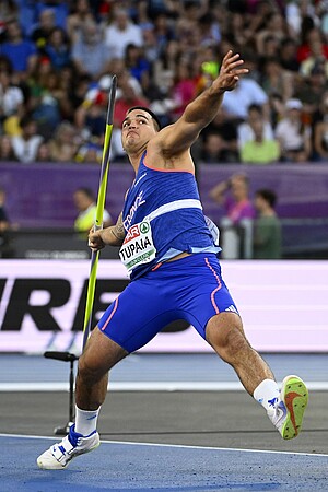 Teura Tupaia est le premier Français qualifié pour les JO en javelot depuis 20 ans. © Jean-Marie Hervio / KMSP / FFA