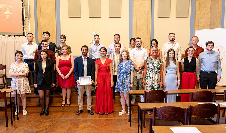 Les lauréats des prix de thèse présents à la cérémonie, vendredi 20 juin 2025. © Lilia Zanetti